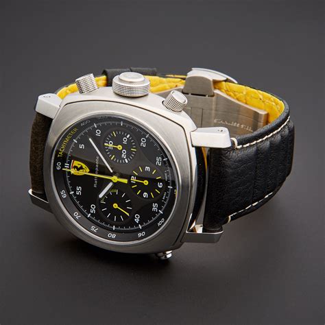 Panerai Rattrapante Ferrari Chronograph Watch 